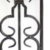 29" Distressed Gray Metal Bedside Lamp With Beige Shade
