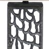 29" Distressed Black Metal Bedside Lamp With Beige Shade