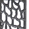29" Distressed Black Metal Bedside Lamp With Beige Shade