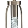 31" Silver Metal Table Lamp With Beige Empire Shade