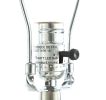 31" Silver Metal Table Lamp With Beige Empire Shade