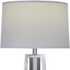 31" Silver Metal Table Lamp With Gray Empire Shade
