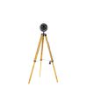 35" Brown Tripod Floor Lamp With Cone