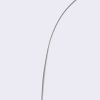 91" White Steel Arched With White Metal Shade
