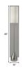 68" Silver Floor Lamp With White Fabric Drum Shade