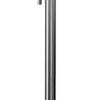 61" Silver Metal Floor Lamp With Fabric Shade