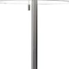 61" Silver Metal Floor Lamp With Fabric Shade