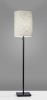 61" Bronze Metal Floor Lamp With Beige Fabric Shade