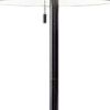 61" Bronze Metal Floor Lamp With Beige Fabric Shade