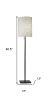 61" Bronze Metal Floor Lamp With Beige Fabric Shade