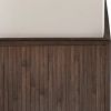 50" Brown And White Rattan Two Light Column Floor Lamp With White Fabric Shade