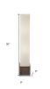 50" Brown And White Rattan Two Light Column Floor Lamp With White Fabric Shade