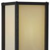 63" Black And White Solid Wood Column Floor Lamp With White Fabric Square Shade