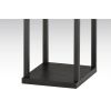 72" Black And White Solid Wood Column With White Cotton Shade