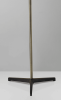 71" Brass Metal Novelty Floor Lamp With Black And White Iron Cone Shade