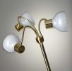 69" Gold Three Light Tree Floor Lamp With Clear Plastic Bowl Shade