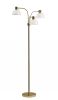 69" Gold Three Light Tree Floor Lamp With Clear Plastic Bowl Shade