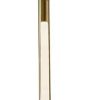 Minimalist Ambient Glow Led Floor Lamp With Dimmer In Antique Brass And Black Marble