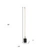 Minimalist Ambient Glow Led Floor Lamp With Dimmer In Antique Brass And Black Marble