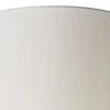 74" Black Floor Lamp With White Fabric Shade