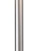 61" Silver Two Light Floor Lamp With White Fabric Drum Shade