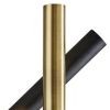68" Black Metal LED Floor Lamp With Black Metal Cylinder Shade