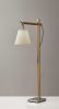 61" Natural Solid Wood Task With White Cotton Shade