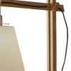 61" Natural Solid Wood Task With White Cotton Shade