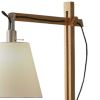 61" Natural Solid Wood Task With White Cotton Shade
