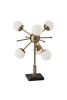 23" Black Metal Six Light Standard Table Lamp