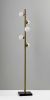 65" Brass LED With White Glass Shade