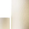 68" Silver Three Light Novelty Floor Lamp With White Linen Cylinder Shade