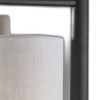 23" Gray Metal Novelty Table Lamp With White Empire Shade