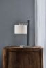 23" Gray Metal Novelty Table Lamp With White Empire Shade