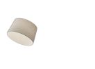 83" Silver Arc Floor Lamp With White Linen Empire Shade