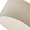 83" Silver Arc Floor Lamp With White Linen Empire Shade