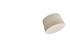 83" Silver Arc Floor Lamp With White Linen Empire Shade