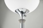 72" Silver With White Glass Shade