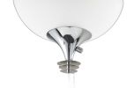 72" Silver With White Glass Shade