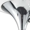 72" Silver With White Glass Shade