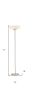 71" Brushed Led Torchiere Floor Lamp With White Empire Shade