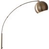 78" Brass Metal Arc Floor Lamp With Brass Metal Bowl Shade