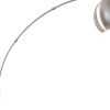 78" Silver Arc Floor Lamp With Silver Metal Bowl Shade