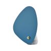 13" Gray Concrete Novelty Bedside Lamp With Aqua Novelty Shade