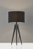 Treble Black Metal Table Lamp