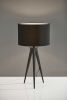 Treble Black Metal Table Lamp