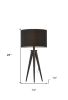 Treble Black Metal Table Lamp