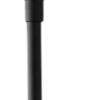 73" Black And White Torchiere Floor Lamp With White Acrylic Cone Shade