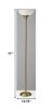 71" Brass With White Plastic Shade