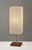 Wildside Paper Shade With Walnut Wood Table Lamp